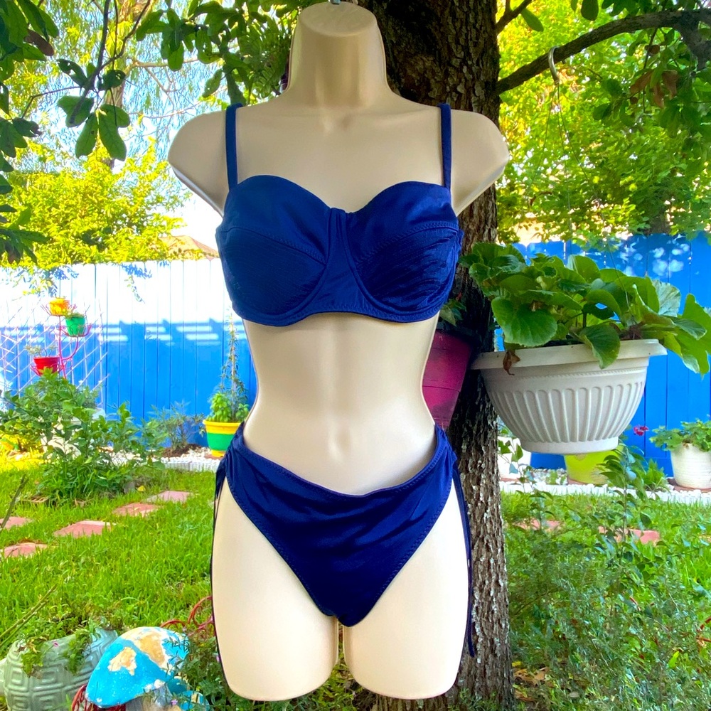 Dark Blue two piece Malia swimsuit